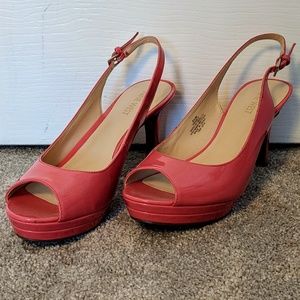 Nine West sling back heel - coral/pink - 8.5